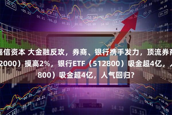 嘉信资本 大金融反攻，券商、银行携手发力，顶流券商ETF（512000）摸高2%，银行ETF（512800）吸金超4亿，人气回归？