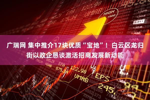 广瑞网 集中推介17块优质“宝地”！白云区龙归街以政企恳谈激活招商发展新动能